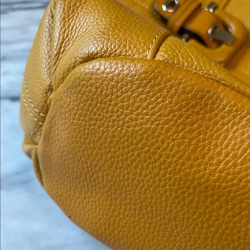 Tignanello Yellow Hobo Bag with Soft Slouchy Design